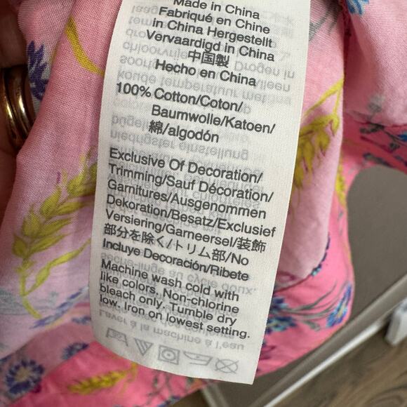 J. Crew Cotton Poplin Ruffle Blouse in Liberty® Wheat Bouquet floral print XXS - Picture 11 of 11